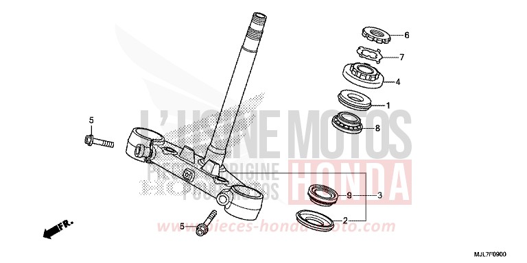 LENKSCHAFT von Integra 750 MAT BULLET SILVER (NH389) von 2014